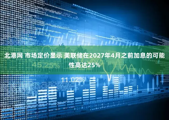 北港网 市场定价显示 美联储在2027年4月之前加息的可能性高达25%